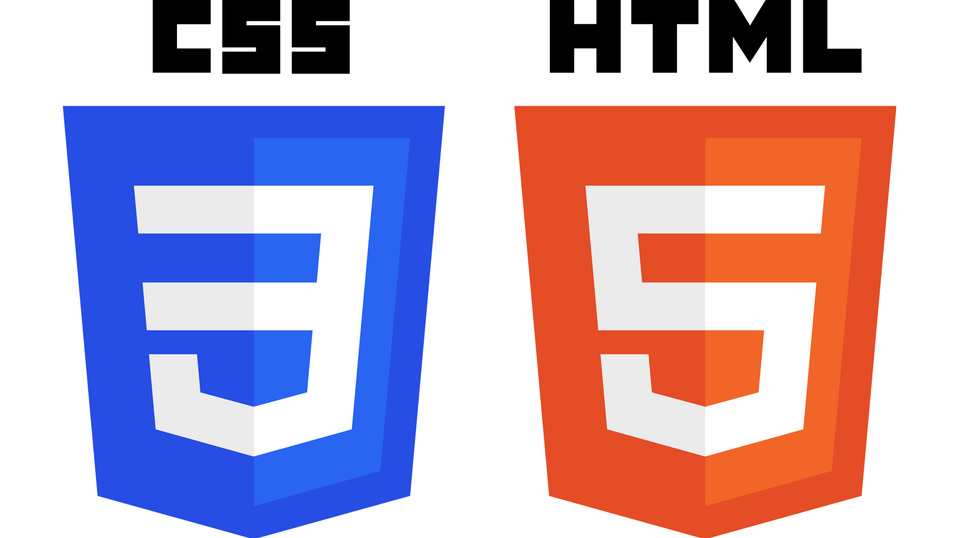 logos for html and css